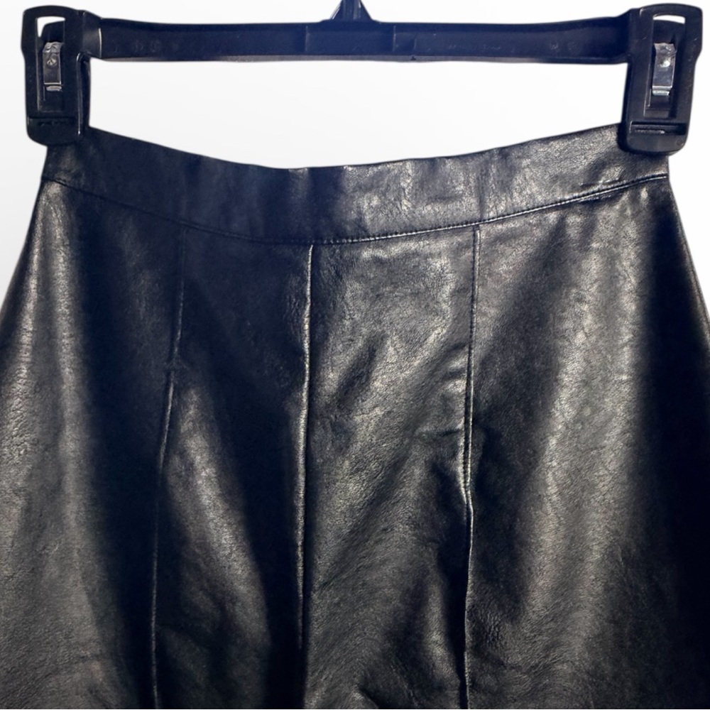 Princess Polly Encore Black Vegan Faux Leather Straight Leg - Picture 5 of 6